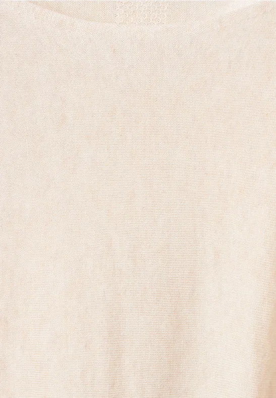 Pullover in Unifarbe blush cream melange