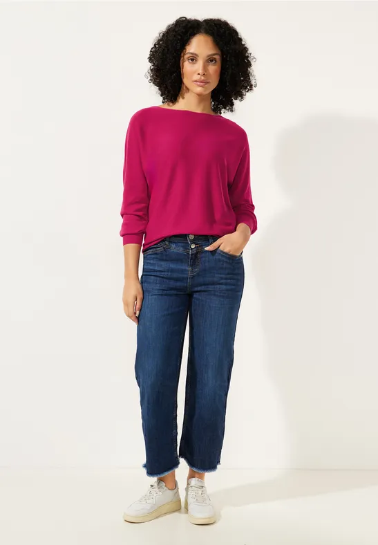 Pullover in Unifarbe carmine red