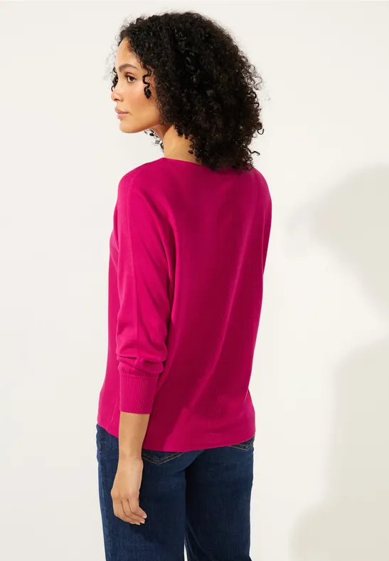 Pullover in Unifarbe carmine red