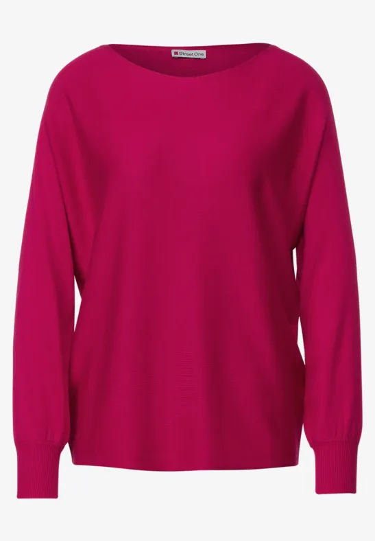 Pullover in Unifarbe carmine red