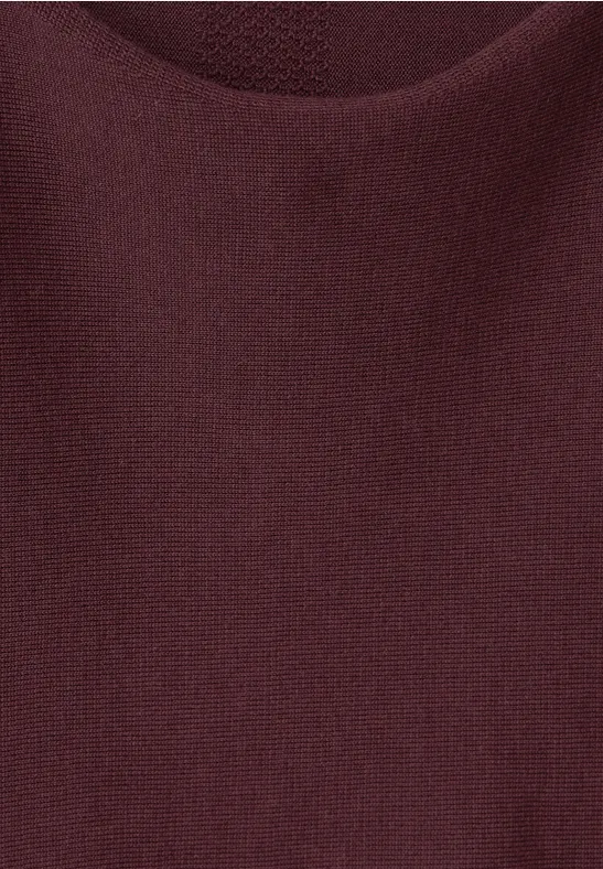 Pullover in Unifarbe purple brown