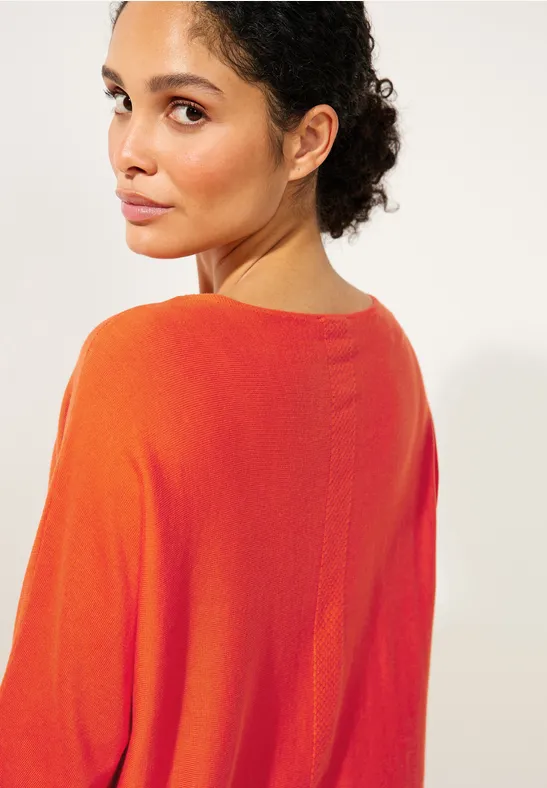 Pullover in Unifarbe spicy mandarine