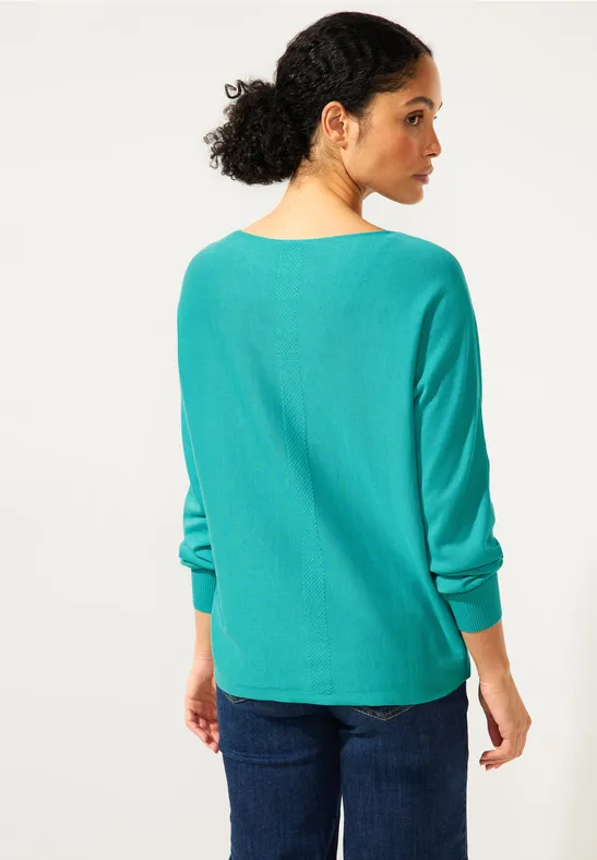 Pullover in Unifarbe iced green