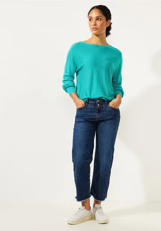 Pullover in Unifarbe iced green