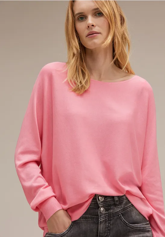 Pullover in Unifarbe soft legend rose