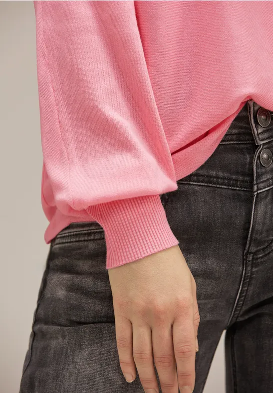 Pullover in Unifarbe soft legend rose