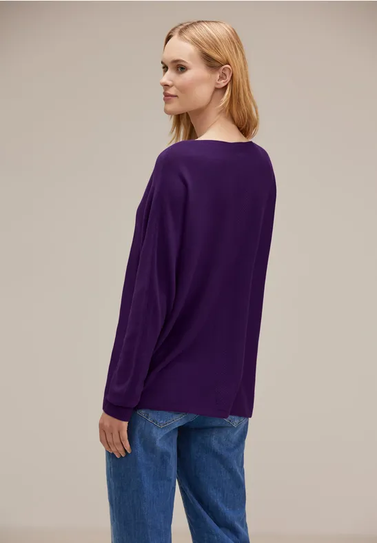Pullover in Unifarbe intense pure lilac