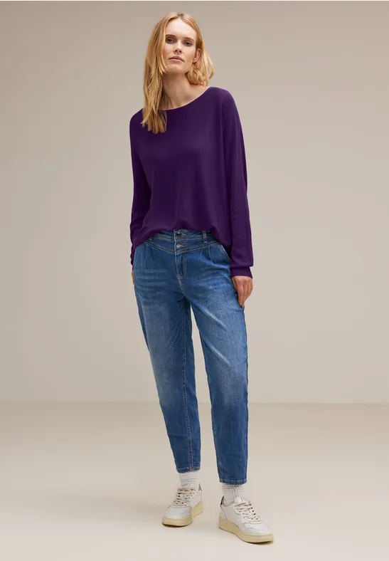 Pullover in Unifarbe intense pure lilac