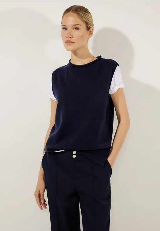 Pullunder mit Rollkragen deep blue