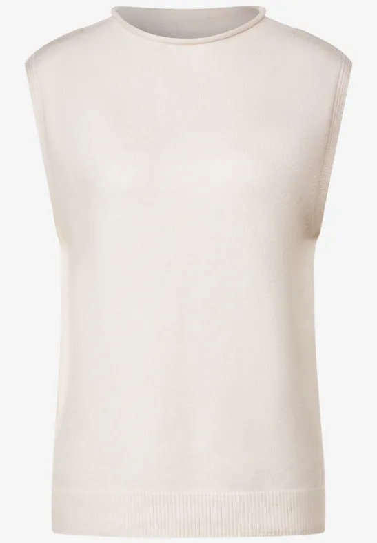 Pullunder mit Rollkragen cream white melange