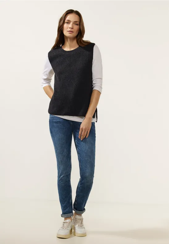 Strickpullunder anthracite melange