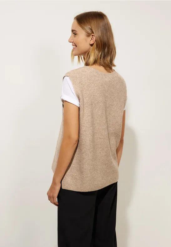 Strickpullunder bleached sand melange