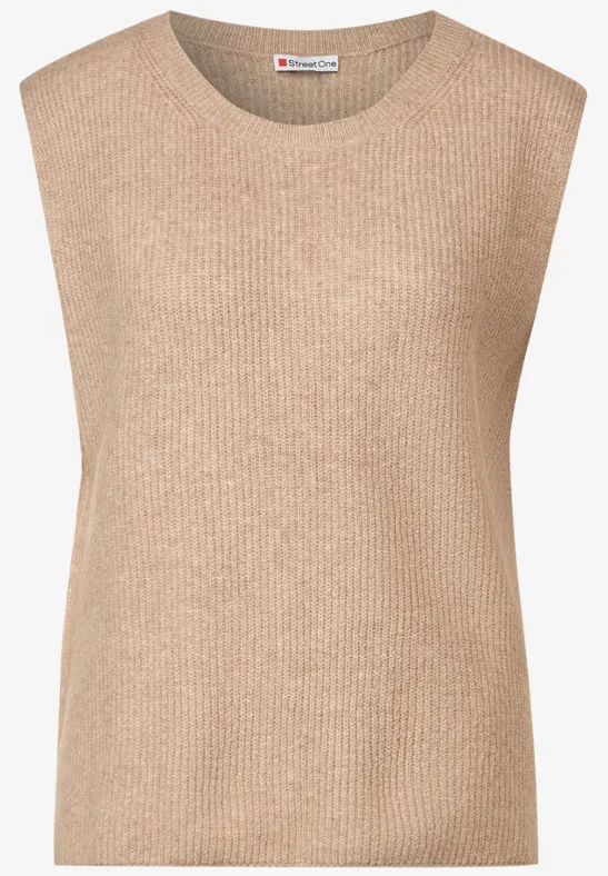 Strickpullunder bleached sand melange