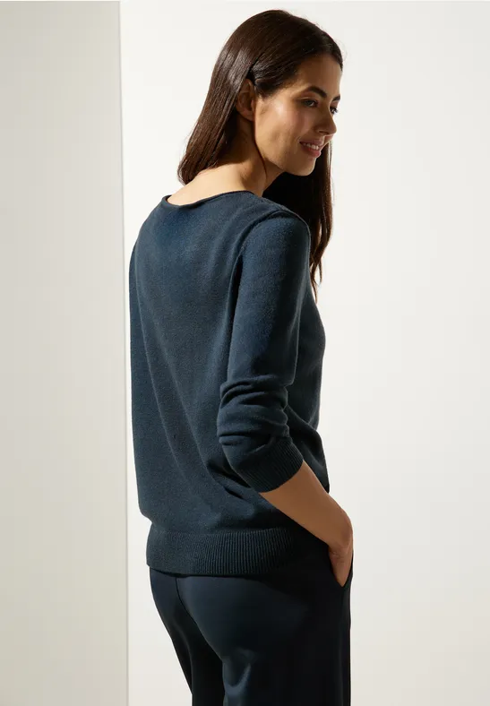 Strickpullover mit U-Boot cool vintage green