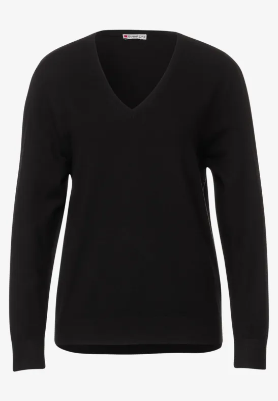Feinstrick Pullover Black