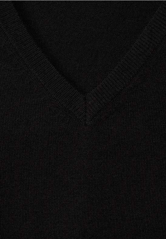 Feinstrick Pullover Black