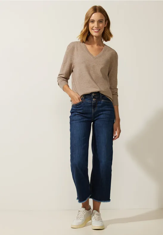 Feinstrick Pullover bleached sand melange