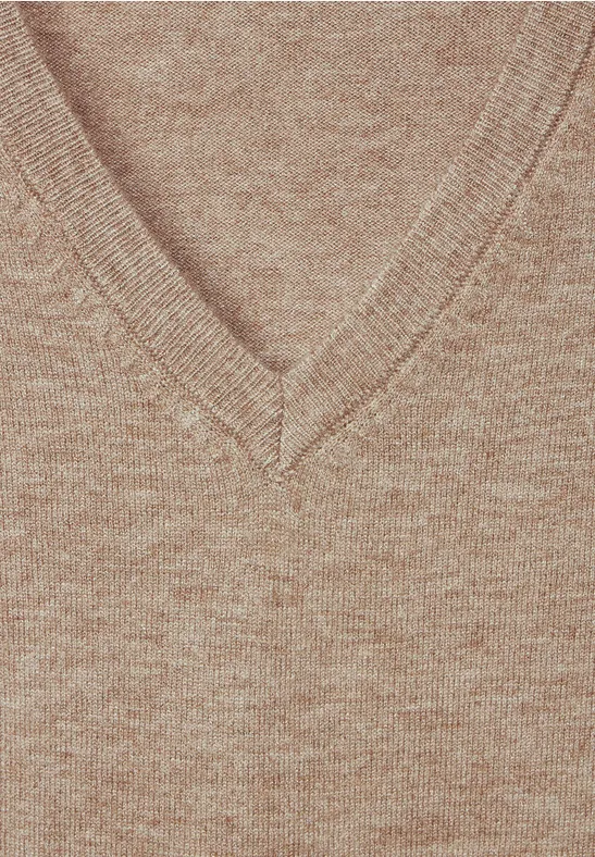 Feinstrick Pullover bleached sand melange