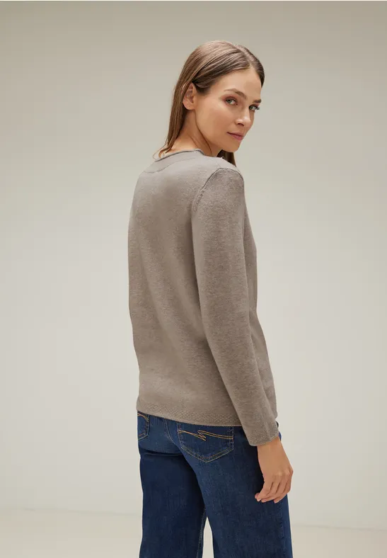 Pullover in Melange Optik bleached sand melange