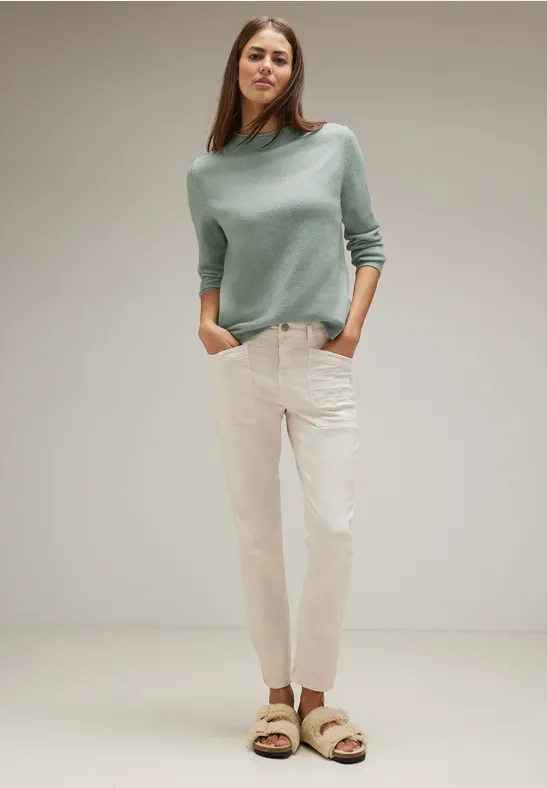 Pullover in Melange Optik wave green melange