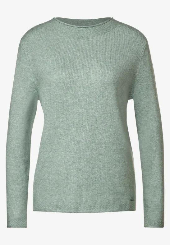 Pullover in Melange Optik wave green melange