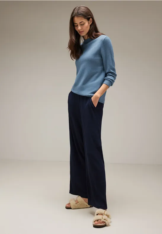 Pullover in Melange Optik satin blue melange