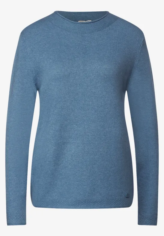 Pullover in Melange Optik satin blue melange