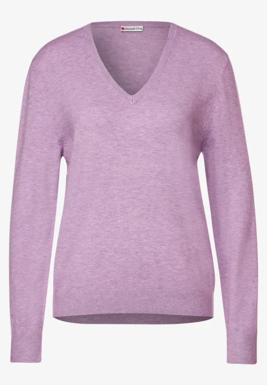 Feinstrickpullover pure lilac melange