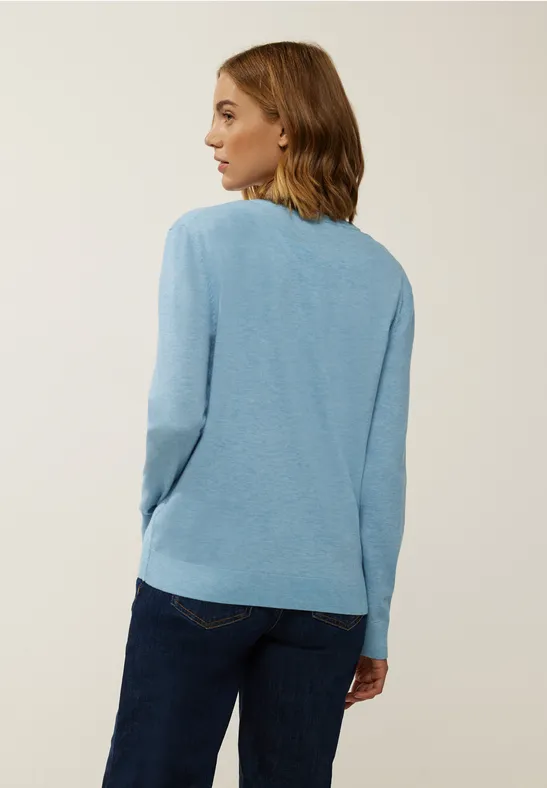 Feinstrickpullover light alaska blue melange