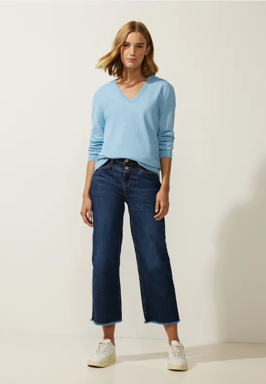 Feinstrickpullover light alaska blue melange