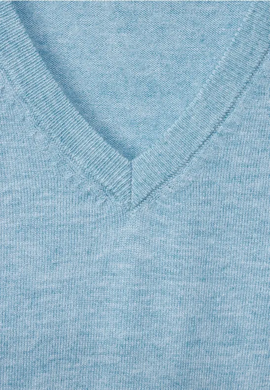 Feinstrickpullover light alaska blue melange