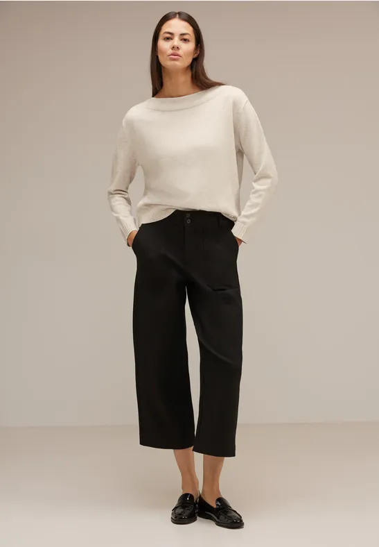 Pull-over en tricot doux whisper cream melange