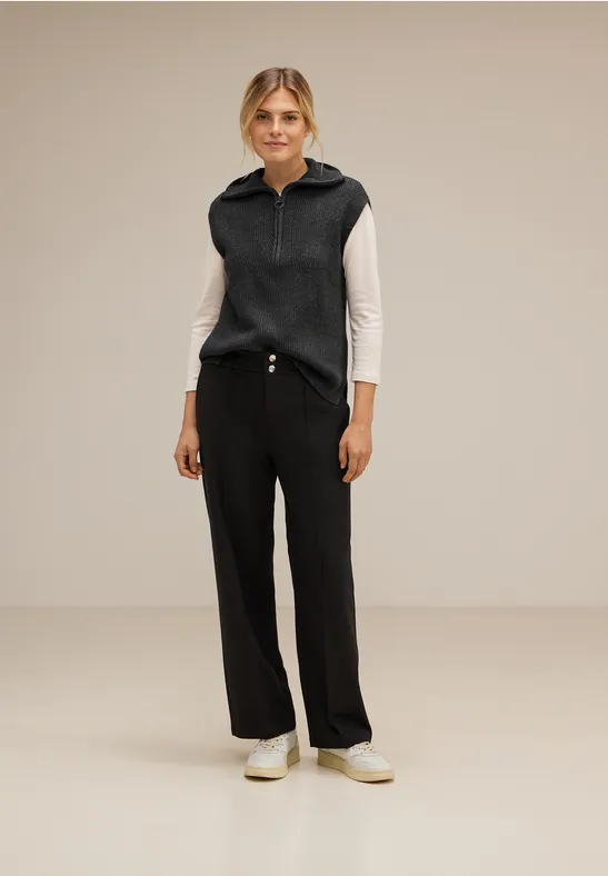 Troyer Pullunder mit Zipper anthracite melange