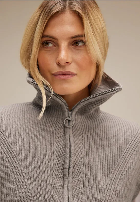 Troyer Pullunder mit Zipper whisper mocca melange