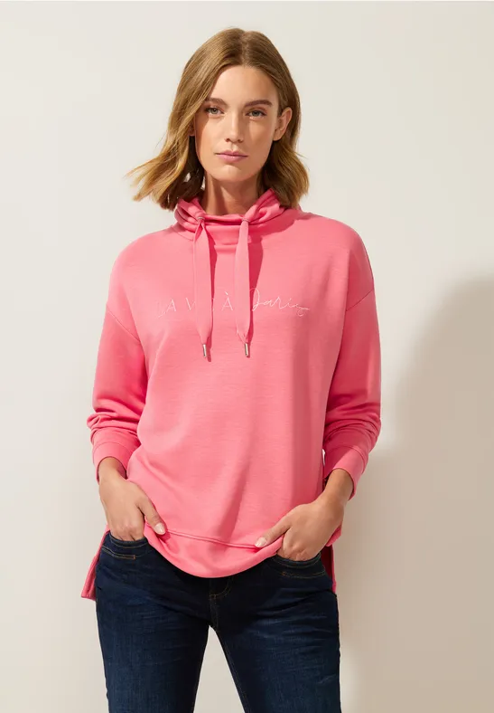 Sweatpullover mit Stehkragen legend rose