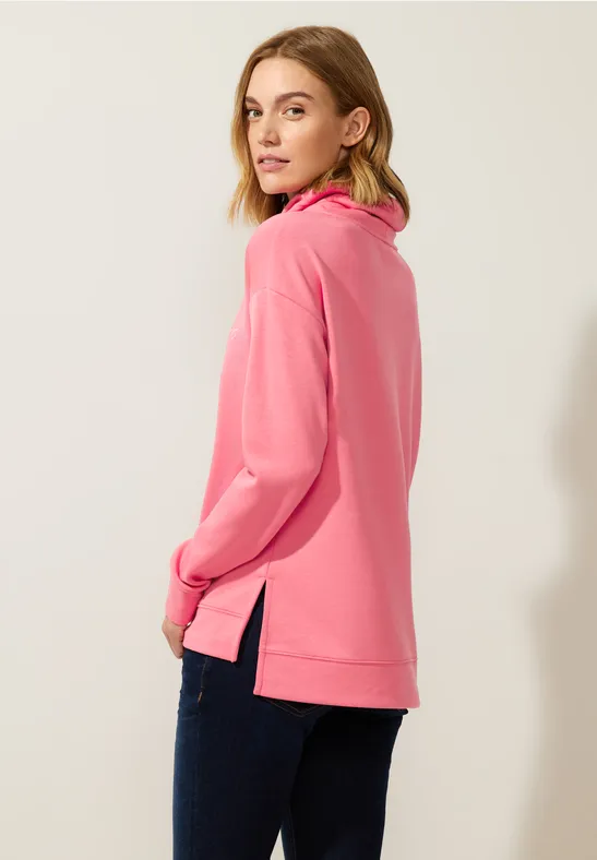 Sweatpullover mit Stehkragen legend rose
