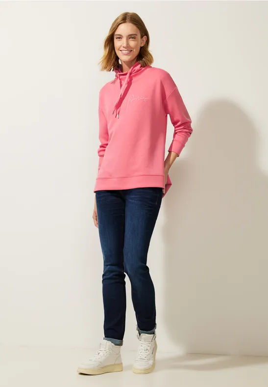Sweatpullover mit Stehkragen legend rose