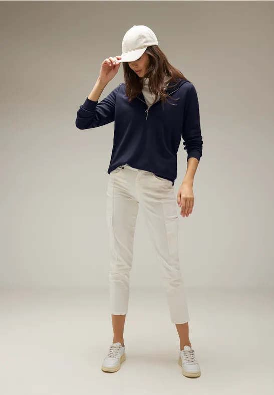 Langes Hoodie Sweatshirt deep blue