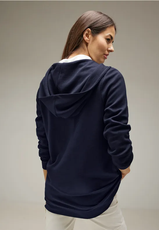Langes Hoodie Sweatshirt deep blue