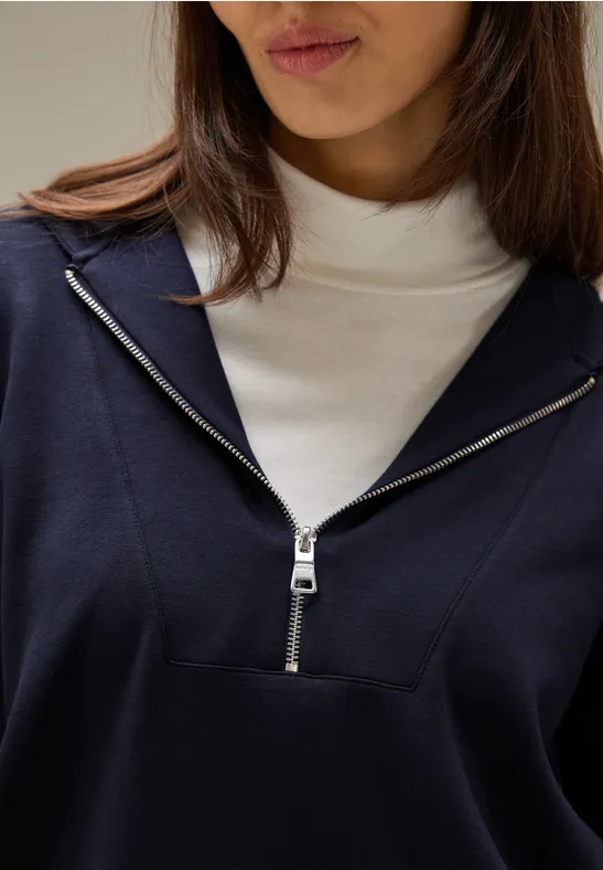 Langes Hoodie Sweatshirt deep blue