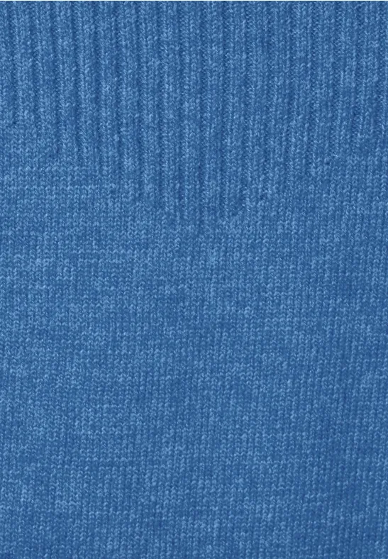 Pullover mit Rippstrick intense gentle blue melange