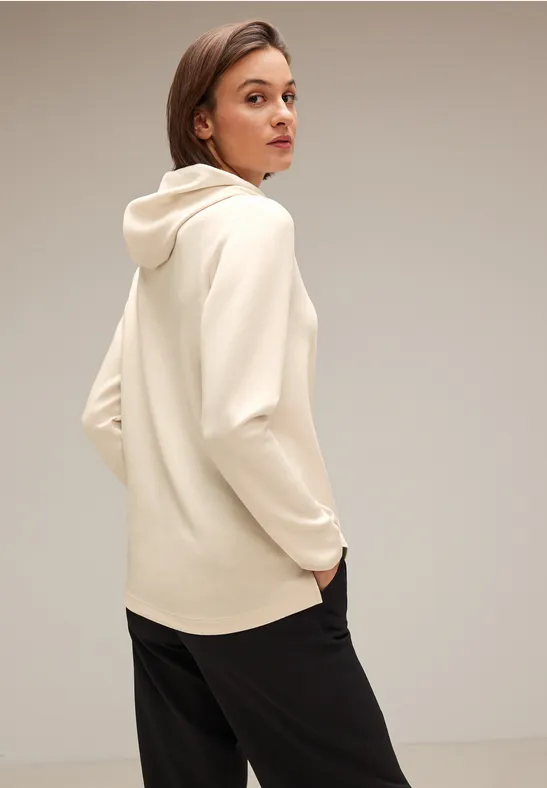 Softes Kapuzen Sweatshirt lucid white