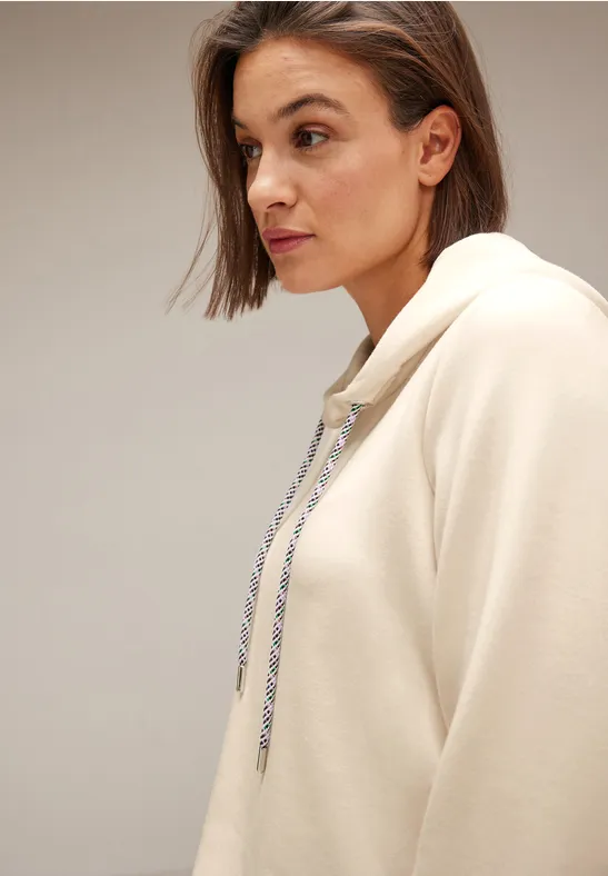 Softes Kapuzen Sweatshirt lucid white