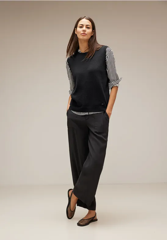 Rundhals Pullunder Black