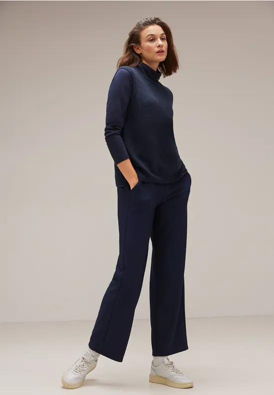 Rundhals Pullunder deep blue