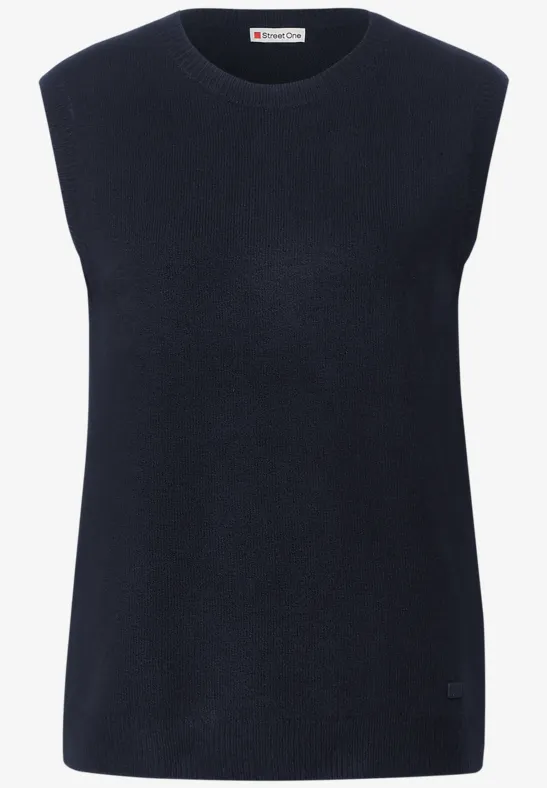 Rundhals Pullunder deep blue