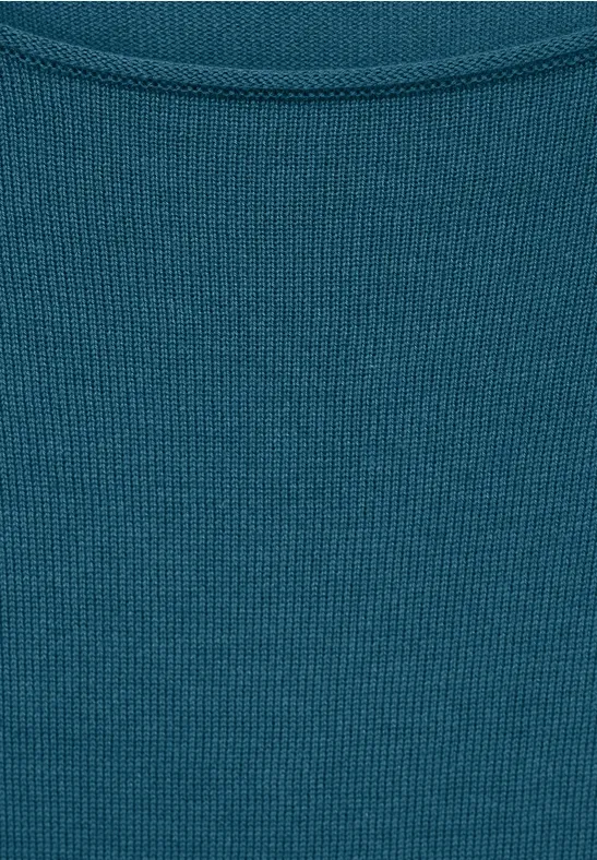 Pull-over en tricot fin basique bright turquoise