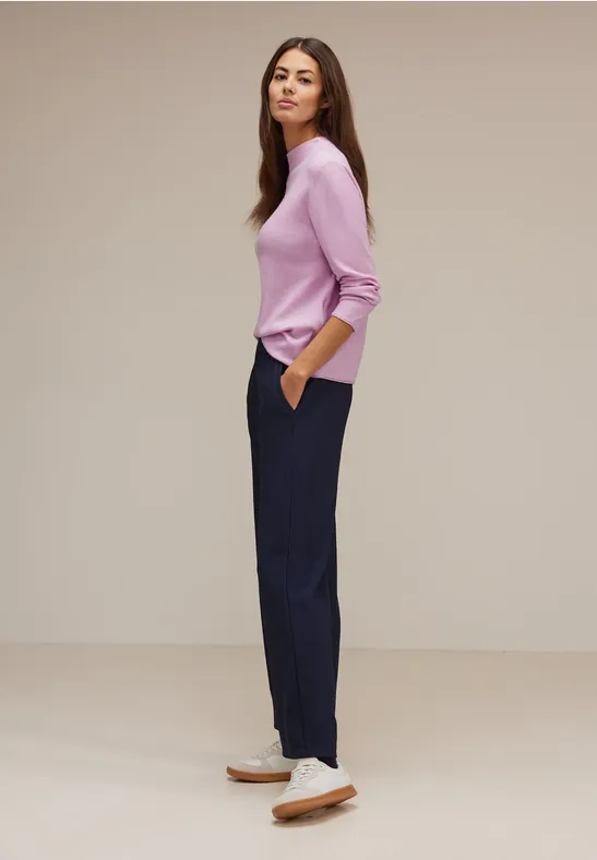 Basic Struktur Pullover soft rose melange