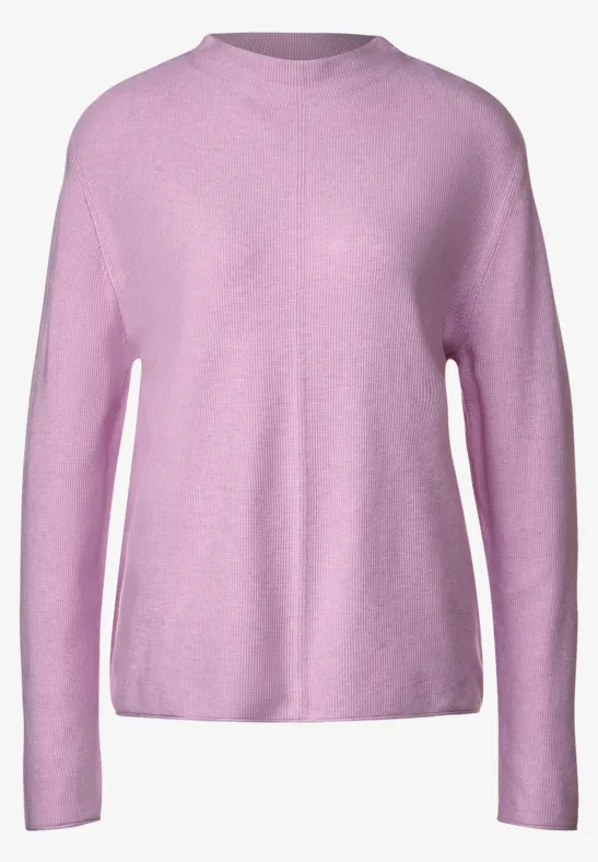 Basic Struktur Pullover soft rose melange