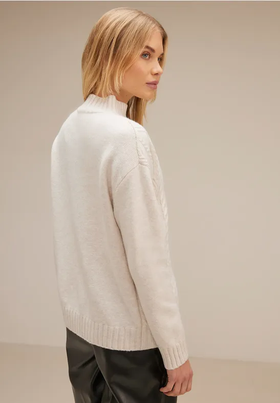 Cooler Strickpullover whisper cream melange